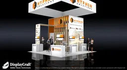 20x20 Island booth design by DisplayCraft